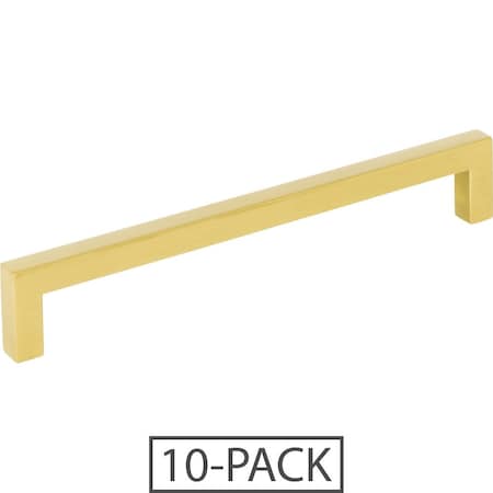 Elements 160 mm Center-to-Center Brushed Gold Square Stanton Cabinet Bar Pull, PK10 625-160BG-10